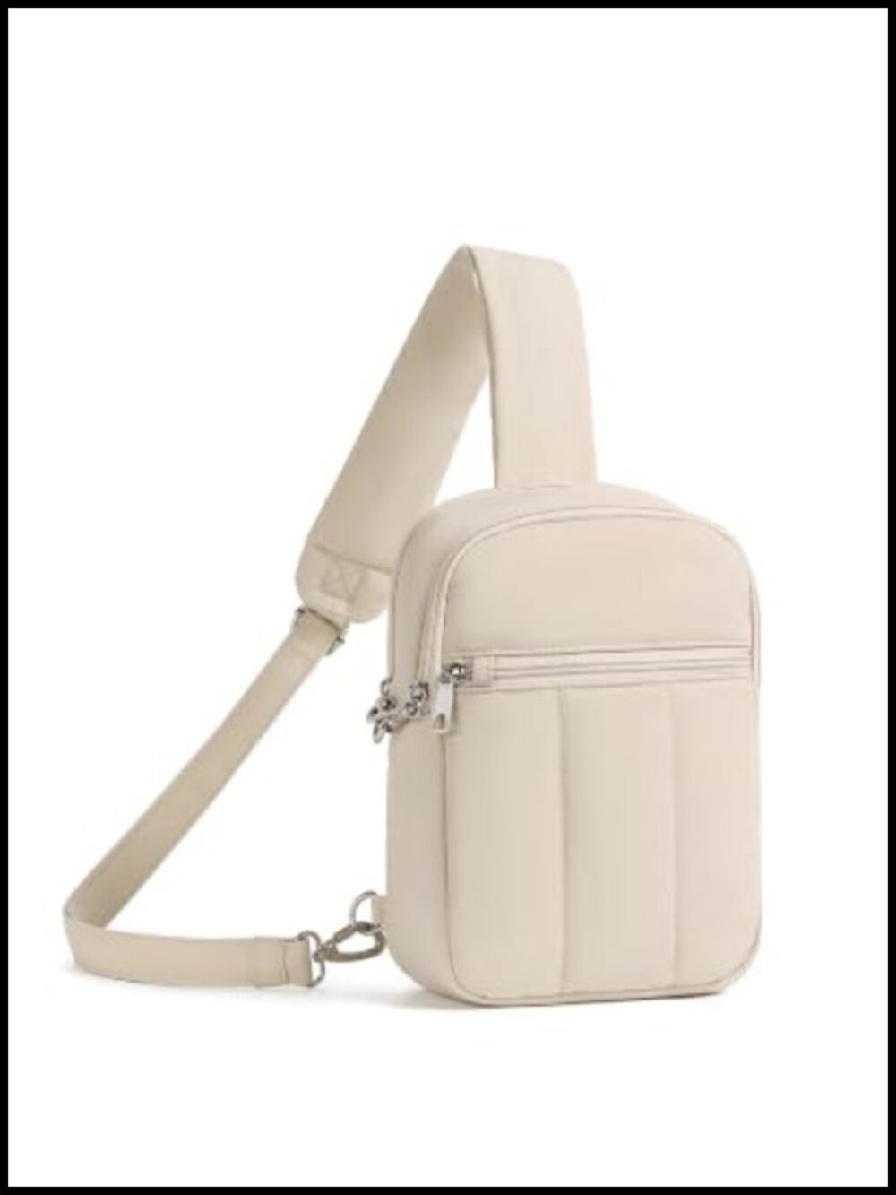 Anti-Theft Sling Crossbody Bag Nylon RFID Slash-Resistant Puffer Purse